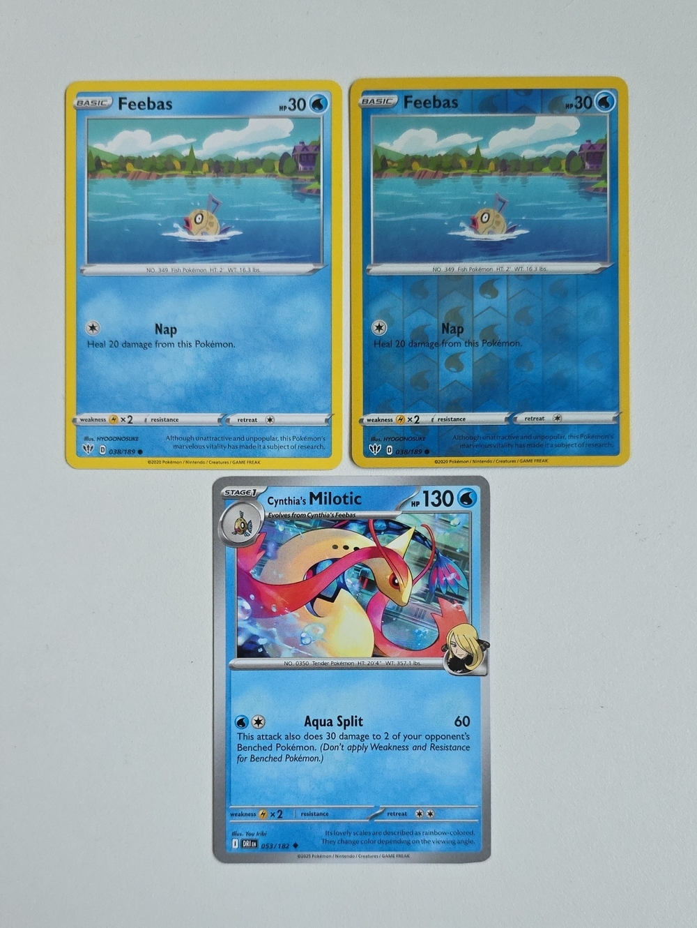 Pokemon Feebas And Cynthia's Milotic Card